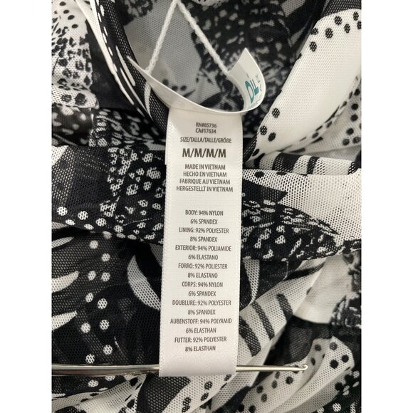 Coco Reef Enchant Cover Up Dress Size Medium Black White Beach Tropical Swim NEW - Picture 8 of 10